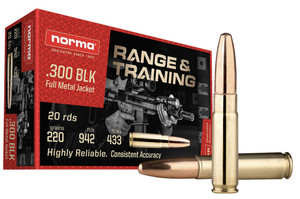 Norma Range & Training 300Blk 147Gr Fmj 20/10 Norma Range & Training 300Blk 147Gr Fmj 20/10