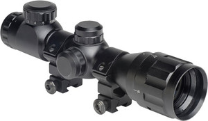 COMPACT SCOPE W/ RINGS & CAPSHATSAN OPTIMA 4x32CE AO COMPACT SCOPE W/ RINGS & CAPSHATSAN OPTIMA 4x32CE AO