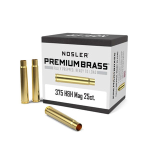 Nosler Unprimed Brass Rifle Cartridge Cases .375 H&H 25/Ct Nosler Unprimed Brass Rifle Cartridge Cases .375 H&H 25/Ct