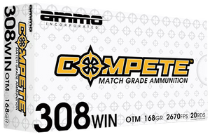 Ammo Inc Compete Ammoinc 308168Otma20 308 168 Otm 20/10 Ammo Inc Compete Ammoinc 308168Otma20 308 168 Otm 20/10