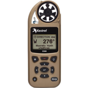 Kestrel Meters 5500 Weather Meter With Bluetooth Link + Vane Mount (Tripod Not Included) - Desert Tan Kestrel Meters 5500 Weather Meter With Bluetooth Link + Vane Mount (Tripod Not Included) - Desert Tan
