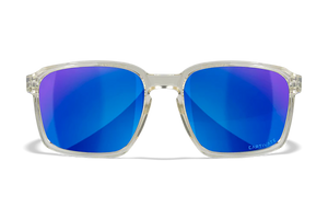 Wiley X Ac6Alf09 Alfa M/L Blue Mirror Lens Polycarbonate Gloss Clear Crysta