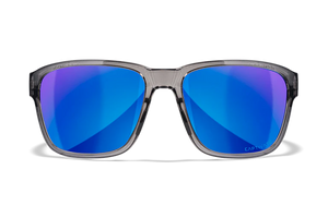 Wiley X Ac6Trk09 Trek M/L Blue Mirror Lens Polycarbonate Gloss Crystal Dark