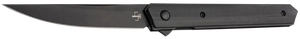 Boker 01Bo339 Plus Kwaiken Air Pocket 3.54" Plain Black G10 Handle