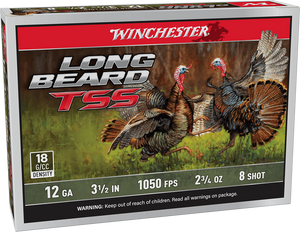 Winchester Ammo Lbtss12L8 Long Beard Tss 12Gauge 3.50" 2 3/4Oz Tungsten 8Shot 5 Per Box/10 Case