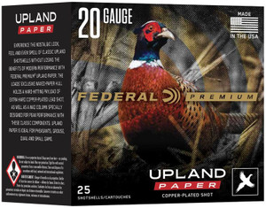 Federal Ammunition Fed Upland Paper 20Ga 2.75 1Oz #6 25/10 Federal Ammunition Fed Upland Paper 20Ga 2.75 1Oz #6 25/10