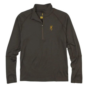 Browning Merino 1/4 Zip Shirt Major Brown S Browning Merino 1/4 Zip Shirt Major Brown S