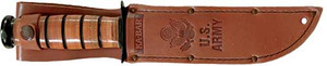 Ka-Bar Knives 7" Srrtd W/Lthr Shth Us Armyka-Bar Fighting/Utility Knife