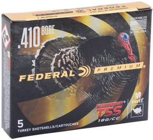 Federal Ptss419F8 Premium Turkey Heavyweight Tss 410Gauge 3" 13/16Oz 8Shot 5 Per Box/10 Case Federal Ptss419F8 Premium Turkey Heavyweight Tss 410Gauge 3" 13/16Oz 8Shot 5 Per Box/10 Case