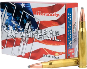 Hornady American Whitetail Ammunition 30-06 Springfield 150 Grain Interlock Spire Point 20RD