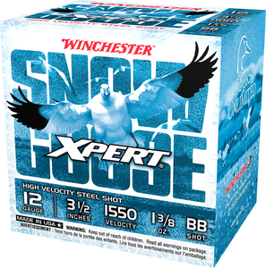 Winchester Ammo WXS12LBB Xpert Snow Goose High Velocity 12 Gauge 3.50" 1 3/8 oz 1550 fps BB Shot 25ea Winchester Ammo WXS12LBB Xpert Snow Goose High Velocity 12 Gauge 3.50" 1 3/8 oz 1550 fps BB Shot 25ea