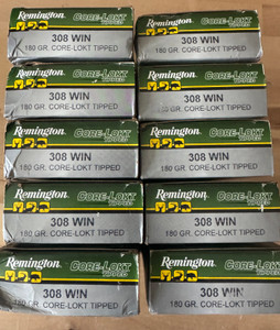 Remington Core-Lokt Tipped Rifle Ammo .308 Win 180Gr 200 Rds 29041 