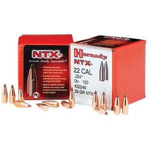 Hornady Ntx 22 Caliber (0.224'') 35Gr Lead Free Polymer Tip 100/Box
