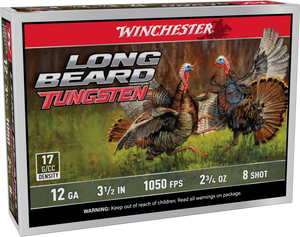 Winchester Long Beard Tungsten Shotshell 12ga 3.5" 2-3/4oz 1100 fps #8 5/ct
