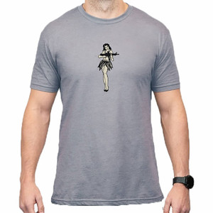 Magpul MAG1117-041-S Hula Girl CVC Stone Gray Heather Cotton/Polyester Short Sleeve Small