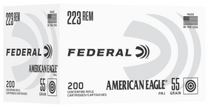 Federal AE223C American Eagle 223Rem 55gr Full Metal Jacket 200 Per Box/5 Case