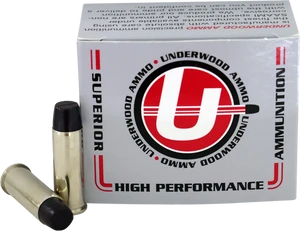 Underwood Lead Long Flat Nose Gas Check Handgun Ammunition .44 Rem Mag 305gr FN 1189fps 20/ct