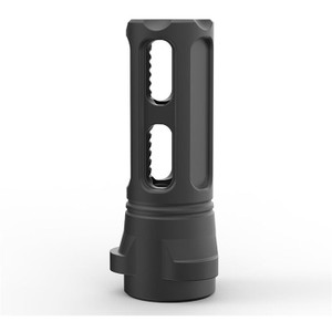 Breek Arms BRK4321 Sentinel Caged Flash Hider Black Nitride Steel 5/8"x24 Threads 30 Cal Compatible w/ Breek-LOK 3QD