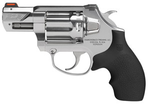 Diamondback DB0700P701 SDR Small 9mm Luger +P 6 Shot 2" Polished Stainless Steel Barrel & Frame, Stainless Steel Cylinder, Black Hogue Rubber Grip, Exposed Hammer