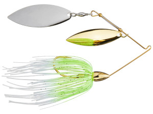 War Eagle Spinnerbait Gold Frame TW 1/4 White/Chartreuse