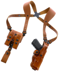 Galco VHS4212R VHS 4.0 Shoulder System Tan Leather Fits 1911 Fits 5" Barrel Ambidextrous