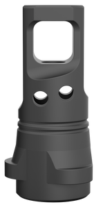 Breek Arms BRK4330 Echo Single Port Muzzle Brake Black Nitride Steel 1/2"x28 Threads 223 Cal/5.56mm Compatible w/ Breek-LOK 3QD