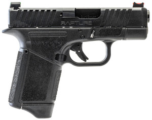 Gforce Arms GF932512BB Rapture Sub-Compact Frame 9mm Luger 12+1 3.25" Black Steel Barrel, Black Steel Optic Cut/Serrated Slide, Black Cerakote Polymer Frame, Shield RMSc/RMR Footprint