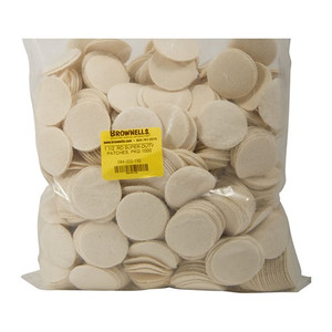 Brownells Heavy Duty Cotton Round Patches, 1.5''/.35-.40 Cal, 1000 Pk