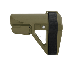 SB Tactical SBA5X07SB SBA5 Stabilizing Brace Ranger Green Polymer Adj 5 Position, 10.25" OAL Includes Sling Strap