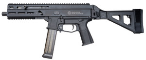 Grand Power 197892004848 SP10A3 Stribog 10mm Auto 20+1 8" Black Threaded Barrel, Black Aluminum Picatinny Rail Receiver, Black Polymer SB Tactical Brace, Black Polymer Grip, Thread Protector