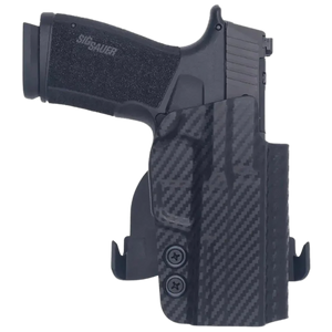 Rounded Gear SSRP365XMACROCFRHOW Paddle Holster OWB Black Carbon Fiber Kydex Fits Sig Sauer P365 X-Macro Right Hand