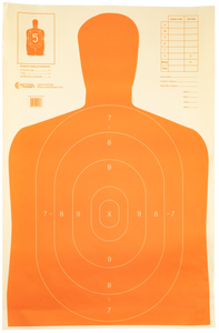 Action Target B27EORANGE Qualification Economy Silhouette Hanging Paper Target 23" x 35" 100 Per Box