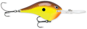 Rapala DT Series 10' 3/5oz 2.25in Chartreuse Rootbeer Craw