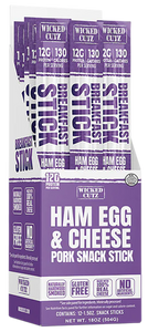 Wicked Cutz WCBR12HEC Ham Egg & Cheese Breakfast Sticks 12 Pack