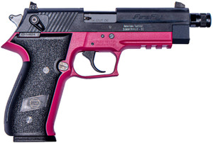 GSG GERG2213TFFPA FireFly 22 LR 13+1 4.90" Black Threaded Barrel, Aluminum Serrated Slide, Pink Aluminum Frame w/Picatinny Rail, Textured Grip