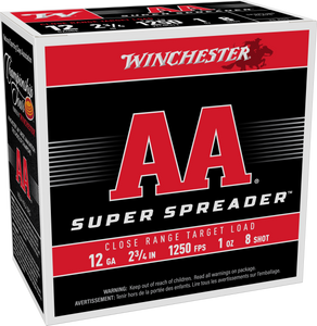 Winchester AAS12L8 12G 2-3/4" #8 AA SPREADER 1 25/10