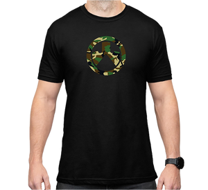 Magpul MAG1225-001-3XL Woodland Camo Black Cotton/Polyester Short Sleeve 3XL