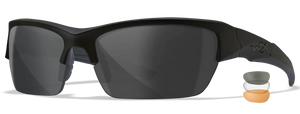 Wiley X CHVAL06 Valor Smoke Gray/Clear/Light Rust Lens Polycarbonate Matte Black Frame