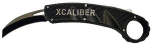 Xcaliber Knife Company Karambit 3" OTF Reverse Tanto Plain Black 440C SS Blade, 5.75" Aluminum Handle