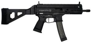 Grand Power 850003223056 SP9A1 Stribog 9mm Luger 30+1 8" Black Threaded Barrel M-LOK Handguard Black Aluminum Picatinny Rail Receiver SB Tactical Brace, Black Polymer Grip, Thread Protector