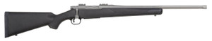 Mossberg 28259 Patriot Full Size 450 Bushmaster 4+1 20" Stainless Cerakote Fluted Threaded Barrel, Drilled & Tapped Stainless Cerakote Receiver, Black Fixed Synthetic Stock