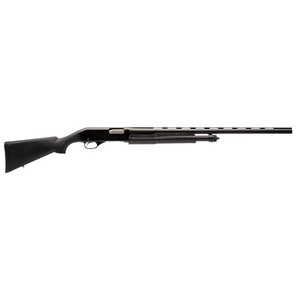 Stevens 22436 320 Field Full Size 20 Gauge Pump 3" 5+1 26" Matte Black Vent Rib Barrel, Matte Black Aluminum Receiver, Fixed Matte Black Synthetic Stock, Ambidextrous