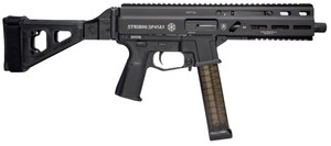 Grand Power 197892004824 SP45A3 Stribog 45 ACP 20+1 8" Black Threaded Barrel, Black Aluminum Picatinny Rail Receiver, Black SB Tactical Brace, Black Polymer Grip, Thread Protector