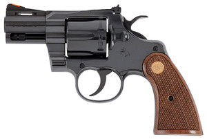Colt Mfg PYTHONBP2WTS Python 357 Mag/38 Special 6 Shot 2.50" Blued Carbon Steel Vent Rib Barrel, Cylinder & Frame, Wood Grip, Exposed Hammer