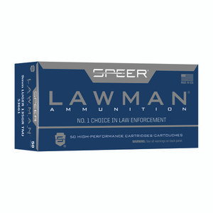 Speer Lawman Handgun Training Ammunition 9mm Luger 135gr TMJ 1120 fps 50/ct