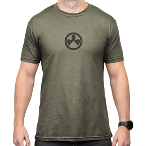 Magpul MAG1115-317-3XL Icon Logo Olive Drab Heather Cotton/Polyester Short Sleeve 3XL