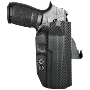 Rounded Gear SSRP320FSCFRHOWBPDL Paddle Holster OWB Black Carbon Fiber Kydex Fits Sig Sauer P320 Right Hand