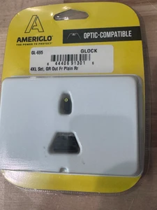 Ameriglo 4XL Tritium Night Sight Set for Glock Green with Green Outline Front Black Back DEMO/USED