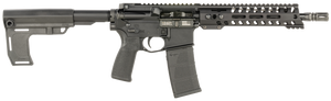 Patriot Ordnance Factory 2172 P15 Constable 5.56 NATO 30+1 10.50" M-LOK Handguard, Black Anodized Aluminum Receiver w/Picatinny Rail, Black Polymer MFT Blade Stabilizer, MFT Grip