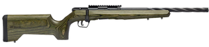 Savage B22 Timber Tactical Rifle .17 HMR 9rd Magazine 18" Threaded Spiral Barrel Green Laminate Stock